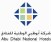 Logo of Abu Dhabi National Hotels featuring blue and green geometric shapes on a white background.