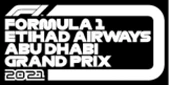 Formula 1 logo featuring black and white text for the Etihad Airways Abu Dhabi Grand Prix 2021.