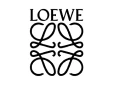 Loewe logo in black against a white background, featuring intricate loop designs.