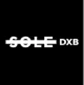 Black background featuring the white logo of Sole DXB, showcasing modern and minimalist design.