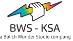 BWS-KSA logo featuring a colourful lightning bolt design against a white background.