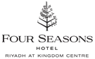Four Seasons hotel logo featuring elegant typography and a stylised tree design in black.