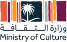 Logo of the Ministry of Culture, featuring vibrant stripes and a palm tree silhouette.