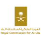 Logo of the Royal Commission for AlUla, featuring a gold background and white palm tree emblem.