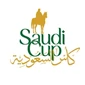 Saudi Cup logo featuring green text and a gold silhouette of a horse and rider.