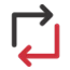 Abstract graphic featuring black and red arrows on a dark background, symbolising movement and change.