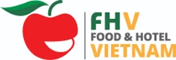 Red logo featuring a smiling tomato, with "FHV FOOD & HOSPITALITY VIETNAM" in green and orange text.