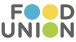 Logo featuring the text "FOOD UNION" in grey, with blue, yellow, and green circular accents.