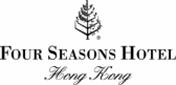 Four Seasons Hotel logo featuring a stylised tree, with black text on a white background.