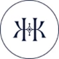 Elegant logo featuring intertwined letters 'H' and 'K' in navy blue on a white background.