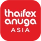 Red circular logo featuring the text "thaifex anuga ASIA" in white.