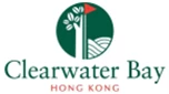 Clearwater Bay Golf and Country Club logo featuring green and red colours with a golf flag and tree.