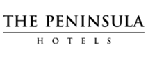 The Peninsula Hong Kong logo in elegant black text on a white background.