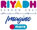 Colourful logo for Riyadh Season 2021, featuring the words "Imagine" and "more" in blue.