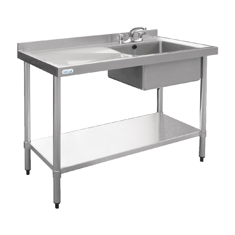 H21A Single Bowl Stainless Steel Sink with Undershelf