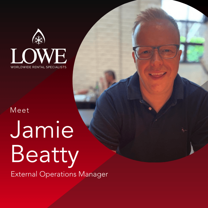 Jamie Beatty, External Operations Manager, smiling in a dark blue polo shirt against a light background.
