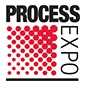 Logo for Process Expo featuring red dots on a white background with bold black text.