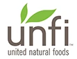 UNFI logo featuring green leaves and brown text, set against a plain background.