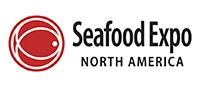 Red logo of Seafood Expo North America with bold black text on a white background.