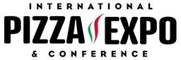 International Pizza Expo logo featuring bold black text and green, white, and red stripes.
