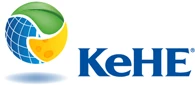 KeHE logo featuring a globe, green and yellow elements, with "KeHE" in bold blue text.