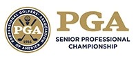 PGA Senior Professional Championship logo featuring gold and blue colours on a white background.