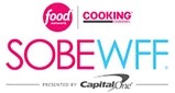 Logo featuring vibrant pink and blue text for the SOBEWFF event, presented by Capital One.