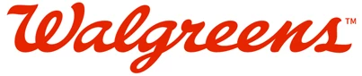 Walgreens logo in bold red cursive font on a white background.
