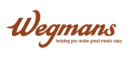 Wegmans logo in brown script with tagline "helping you make great meals easy.